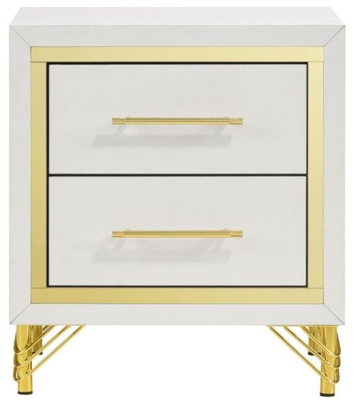 Coaster® Lucia White 2-Drawer Nightstand-2