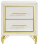Coaster® Lucia White 2-Drawer Nightstand-2