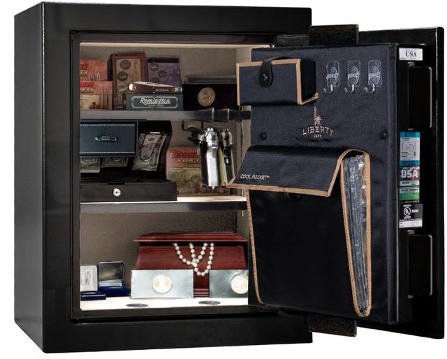 Liberty Safe Premium Home Black Gloss 08 Chrome Gun Safe-1