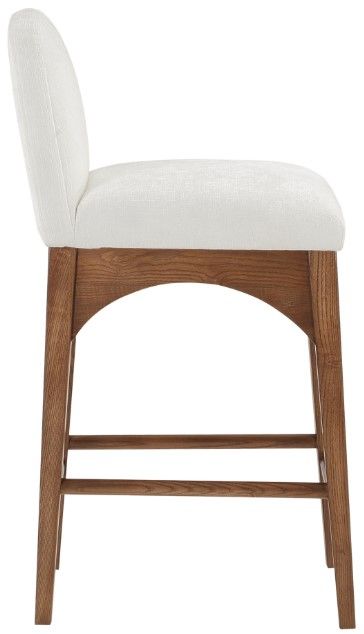 Meridian Furniture Waldorf Cream/Walnut Brown Counter Stool-2