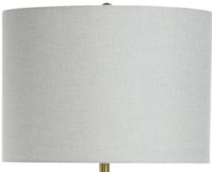 Harp & Finial® Dobbins Brass/White Floor Lamp-2