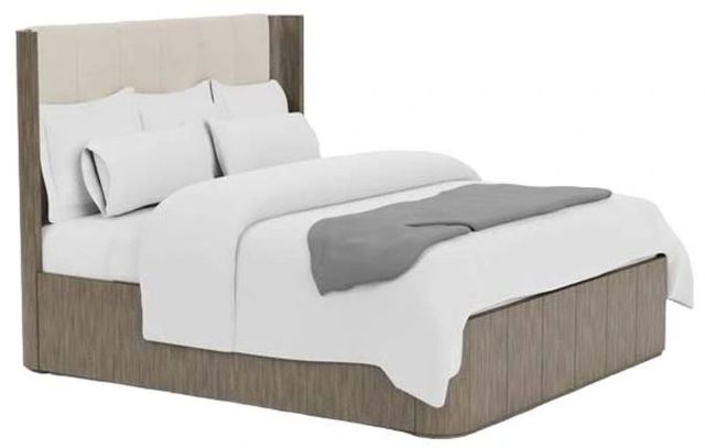 Riverside Furniture Sariel Designer Espresso Upholstered King Panel Bed-3