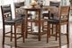 American Wholesale Furniture Gia 5-Piece Brown Counter Height Table Set-1