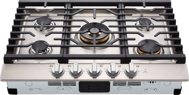 LG SIGNATURE 30" Stainless Steel UltraHeat™ Gas Cooktop with EasyClean®-3