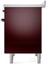 Ilve® Nostalgie II Series 40" Burgundy Pro Style Induction Range-4