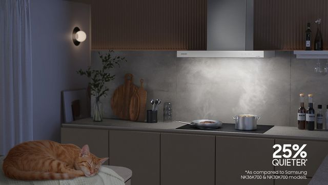 Samsung Bespoke 30" Clean Grey Wall Mounted Range Hood-4