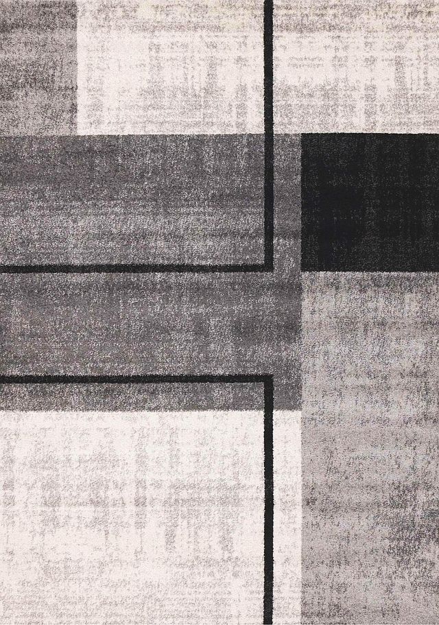 Kalora Interiors Eclipse Grey/White 5'x8' Style 2 Area Rug-0