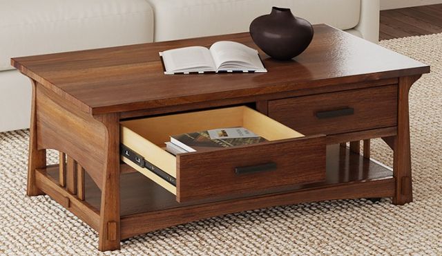 A-America® Eldora Saddle Brown Cocktail Table-3