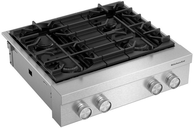 KitchenAid® 30" Stainless Steel Commercial-Style Gas Rangetop-1