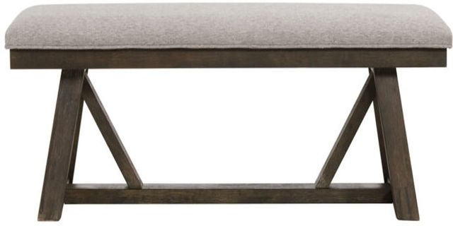 Intercon Hearst Beige/Reclaimed Chevron Upholstered Dining Bench-2