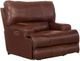 Catnapper® Wembley Walnut Leather Power Lay Flat Recliner with Power Adjustable Headrest and Lumbar Support-0