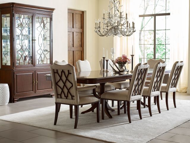 Kincaid® Hadleigh Beige/Wild Black Cherry Upholstered Side Chair-2