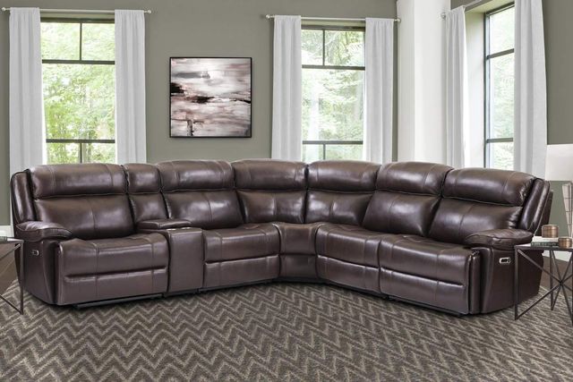 Parker House® Eclipse 6-Piece Florence Brown Power Reclining Sectional-2