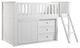 Homelegance® Galen White Twin Low Loft Bunk Youth Bed with Dresser-0