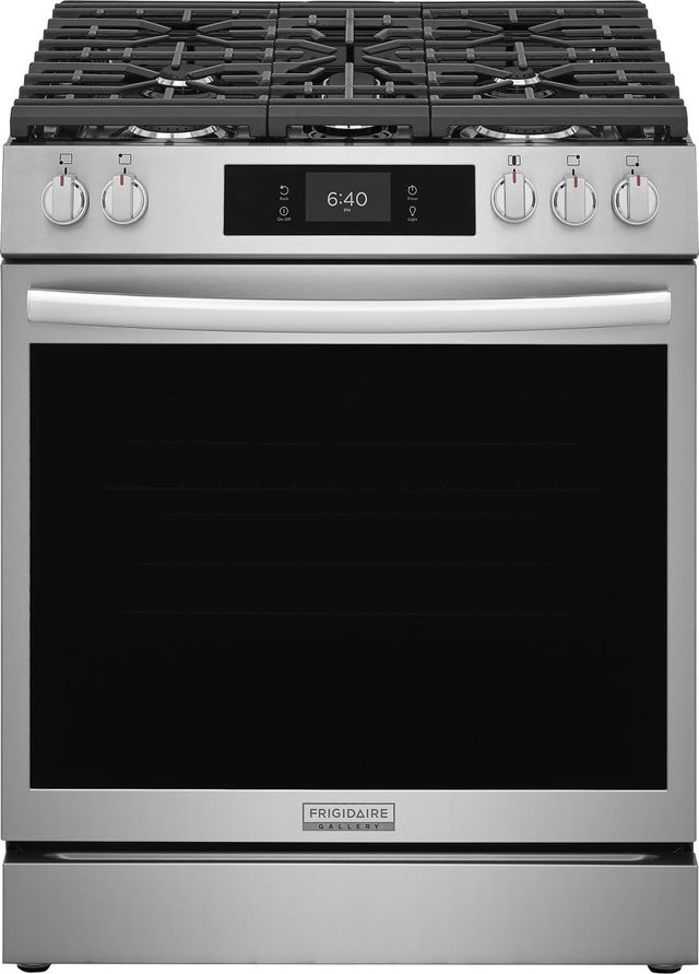 Frigidaire Gallery® 30" Smudge-Proof® Stainless Steel Slide-In Gas Range with Stone-Baked Pizza-0