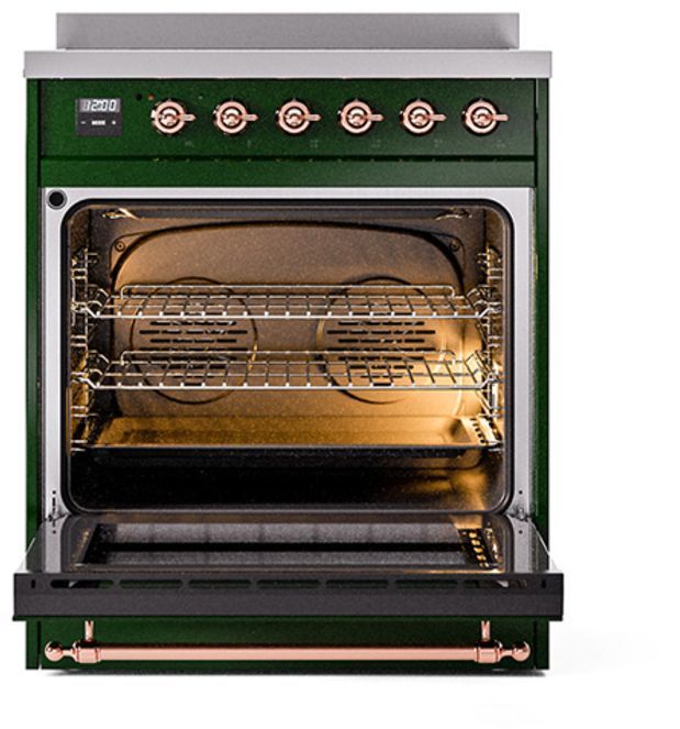 Ilve® Nostalgie II Series 30" Emerald Green Pro Style Induction Range-2