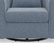 International Furniture Direct Veira Blue Swivel Glider Accent Chair-4
