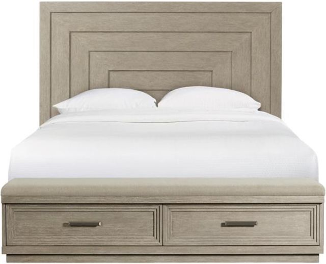 Riverside Furniture Cascade Dovetail Queen Upholstered Storage Bed-0