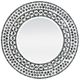 A & B Home Capiz Black/White Round Mirror-1