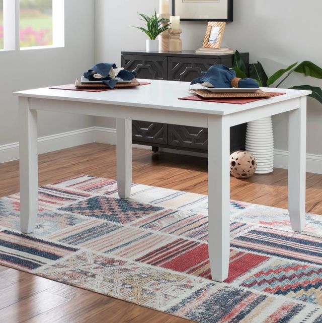 Powell® Maui White Rectangle Dining Table-1