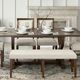 Jofran Inc. Fairview Beige/Oak Backless Dining Bench-1
