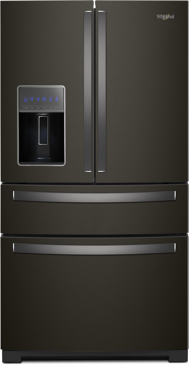 Whirlpool® 26.2 Cu. Ft. Fingerprint Resistant Black Stainless Steel French Door Refrigerator-0