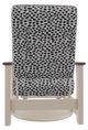 Telescope Casual Leeward Agra Classic/Desert Fabric/Polymer Outdoor Cushion Swivel Hidden Rocker with Boardwalk Rustic Arms-3