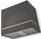 AGA Loge 36" Slate Wall Mounted Range Hood with Brushed Brass Trim-0