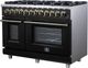 FORNO® Massimo Series Alta Qualita 48" Black Pro Style Dual Fuel Range-2