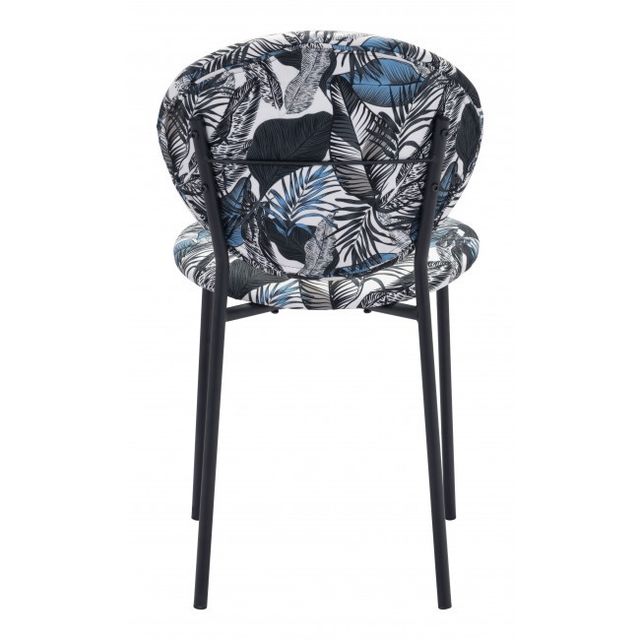 Zuo® Modern Clyde Leaf Print/Black Dining Chair-1