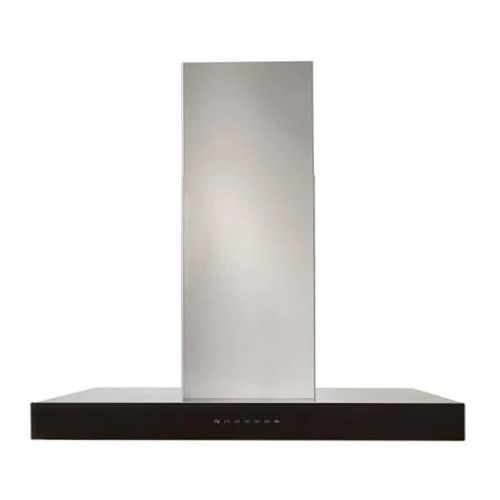 Best® Ispira 36" Stainless Steel Black Glass Island Range Hood-0