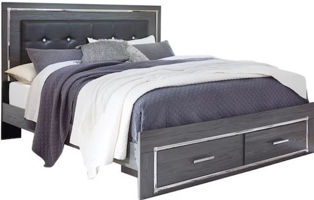 Signature Design by Ashley® Lodanna 6-Piece Gray King Panel Bed Set-1