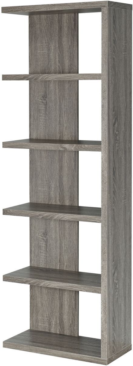 Coaster® Harrison Weathered Grey 5-Tier Bookcase-1