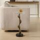 Uttermost® Remolino Glass Top Drink Table with Black/Warm Bronze Base-1