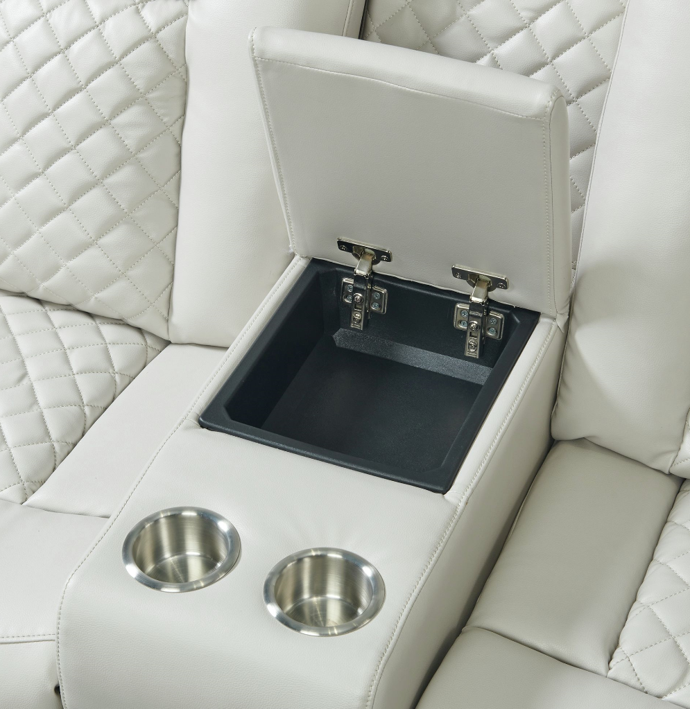 Elements International Carlo Power Motion Loveseat