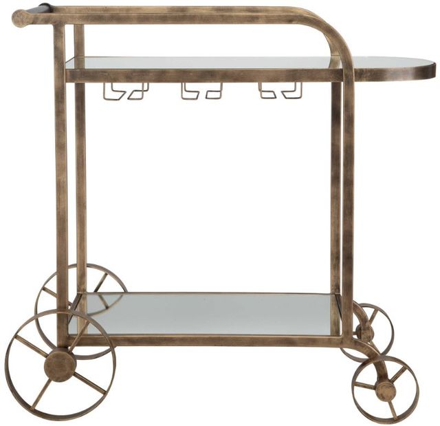 Uttermost® Carrinho Antique Brass Bar Cart-3