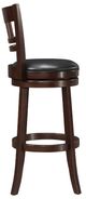 Homelegance® Edmond Black/Dark Cherry Swivel Pub Height Chair-3