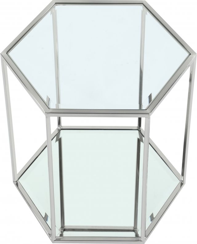 Meridian Furniture Sei Chrome Glass Top End Table-1