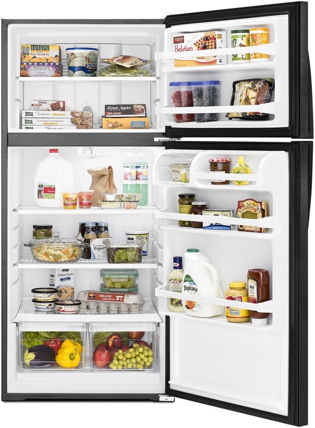 Whirlpool® 28 in. 14.3 Cu. Ft. Black Top Freezer Refrigerator-6