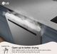 LG 24" PrintProof™ Black Stainless Steel Top Control Built In Dishwasher-4