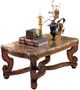 Mazin Furniture Tarantula Brown Cherry Cocktail Table with Marble Top -0