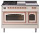 Ilve® Nostalgie II Noblesse 48'' Antique White Pro Style Dual Fuel Range with Copper Trim-0