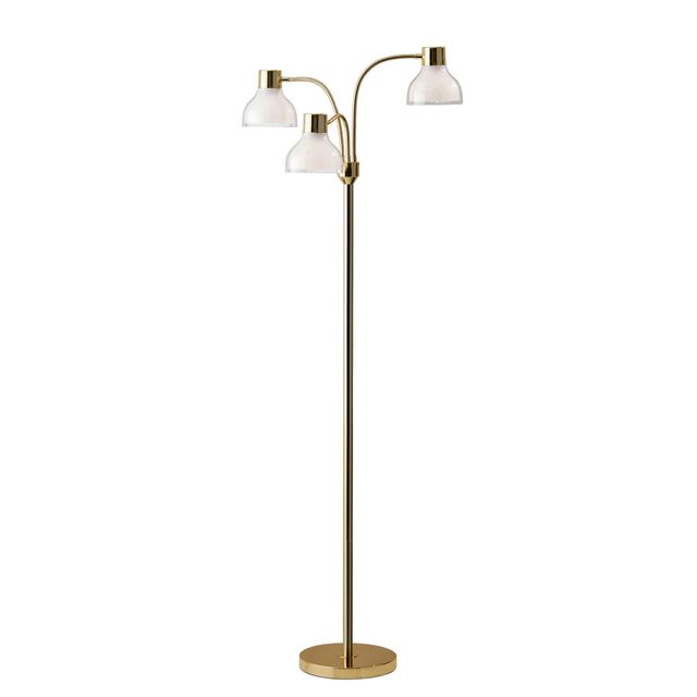 Adesso® Presley Shiny Gold 3-Arm Arc Lamp-0