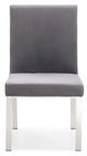VIG Furniture Modrest Reba 2-Piece Gray/Stainless Steel Dining Chair Set-1
