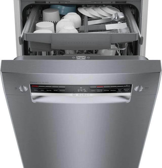 Bosch® 300 Series 18" Stainless Steel Front Control Built In Dishwasher-2