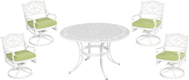 homestyles® Sanibel 5-Piece White Outdoor Dining Set-0