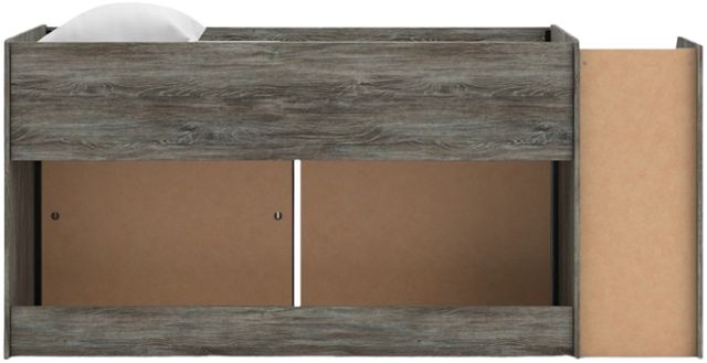 Signature Design by Ashley® Frandern Gray Twin Loft Bed with Bookcase and Drawer Storage-3