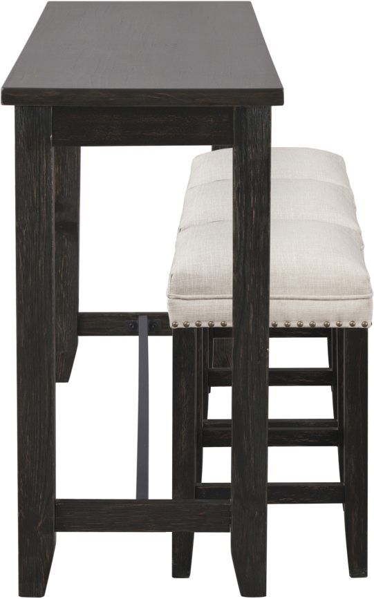 Signature Design by Ashley® Anchorville 4-Piece Dark Brown/White Counter Height Dining Table Set-2
