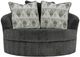 Signature Design by Ashley® Biddeford Shadow Oversized Swivel Accent Chair-2