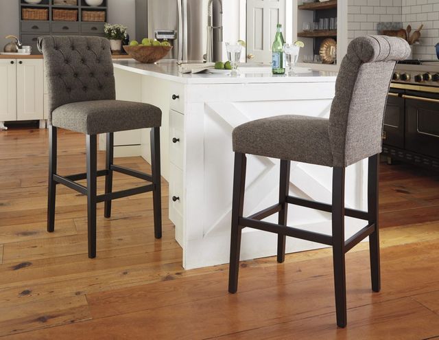 Signature Design by Ashley® Tripton Graphite Upholstered Bar Stool-2